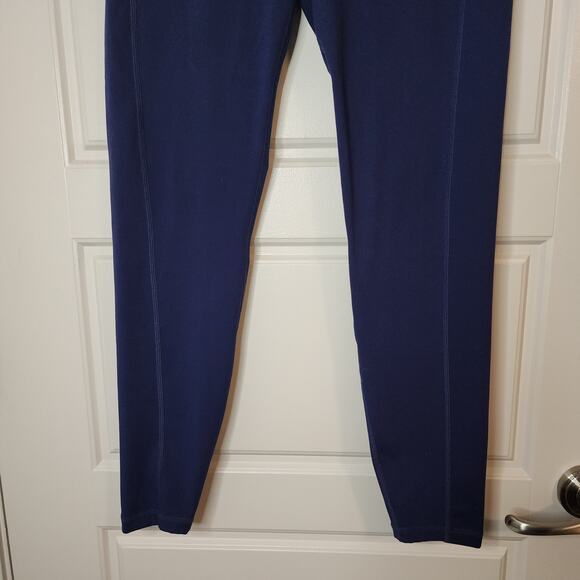 Leggings Womens Medium Navy Pockets on Side of Legs Phone Pocket - Picture 3 of 8